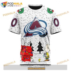 Personalized NHL Colorado Avalanche Peanuts Snoopy Design Shirt 3D Hoodie 3