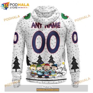 Personalized NHL Columbus Blue Jackets Peanuts Snoopy Design Shirt 3D Hoodie 2