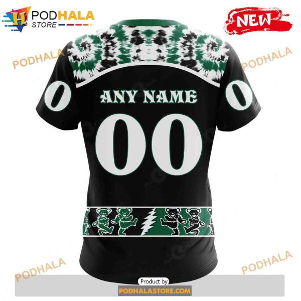 Personalized NHL Dallas Stars Grateful Dead Design Shirt 3D Hoodie
