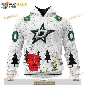 Personalized NHL Dallas Stars Peanuts Snoopy Design Shirt 3D Hoodie 1