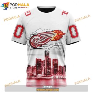 Personalized NHL Detroit Red Wings Motor City Design Shirt 3D Hoodie 3