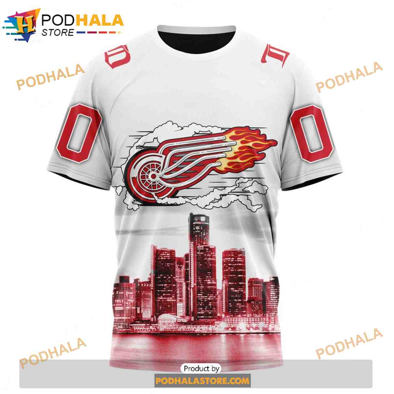 NHL Detroit Red Wings Design Logo 3 Hawaiian Shirt For Men And