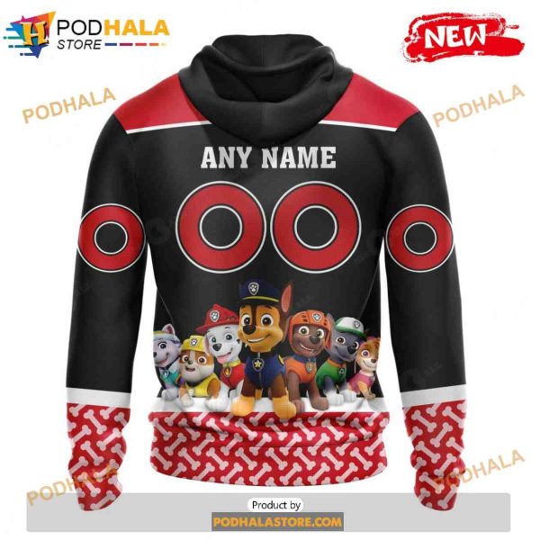 Personalized NHL Detroit Red Wings Paw Patrol Design Shirt 3D Hoodie