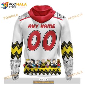 Personalized NHL Detroit Red Wings Peanuts Snoopy Design Shirt 3D Hoodie 2