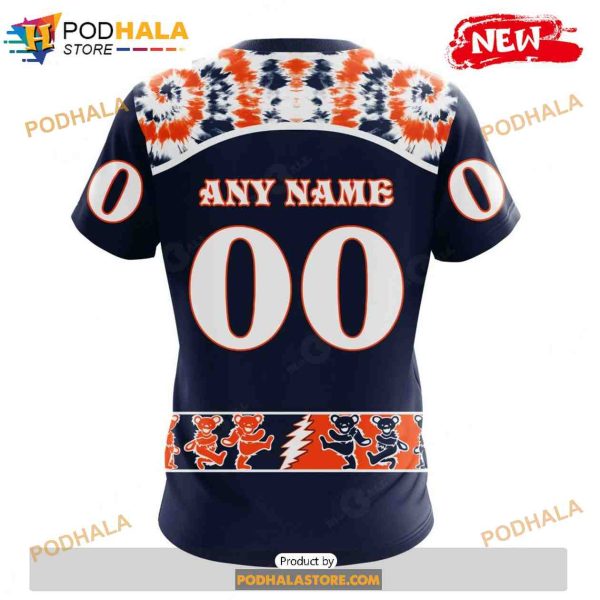 Personalized NHL Edmonton Oilers Grateful Dead Design Shirt 3D Hoodie