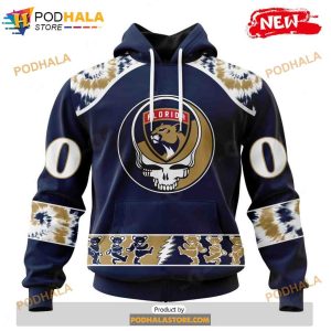 Personalized NHL Florida Panthers Grateful Dead Design Shirt 3D Hoodie 1
