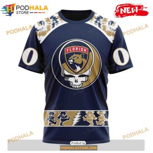 Personalized NHL Florida Panthers Grateful Dead Design Shirt 3D Hoodie 3