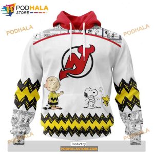 Personalized NHL Jersey Devils Peanuts Snoopy Design Shirt 3D Hoodie 1