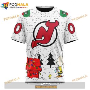 Personalized NHL Jersey Devils Peanuts Snoopy Design Shirt 3D Hoodie Gift 3