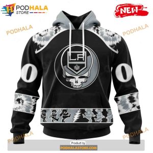 Personalized NHL Los Angeles Kings Grateful Dead Design Shirt 3D Hoodie 1