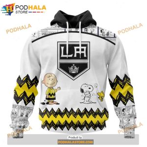 Personalized NHL Los Angeles Kings Peanuts Snoopy Design Shirt 3D Hoodie 1 1