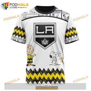 Personalized NHL Los Angeles Kings Peanuts Snoopy Design Shirt 3D Hoodie 3 1