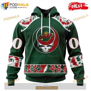 Personalized NHL Minnesota Wild Grateful Dead Design Shirt 3D Hoodie 1