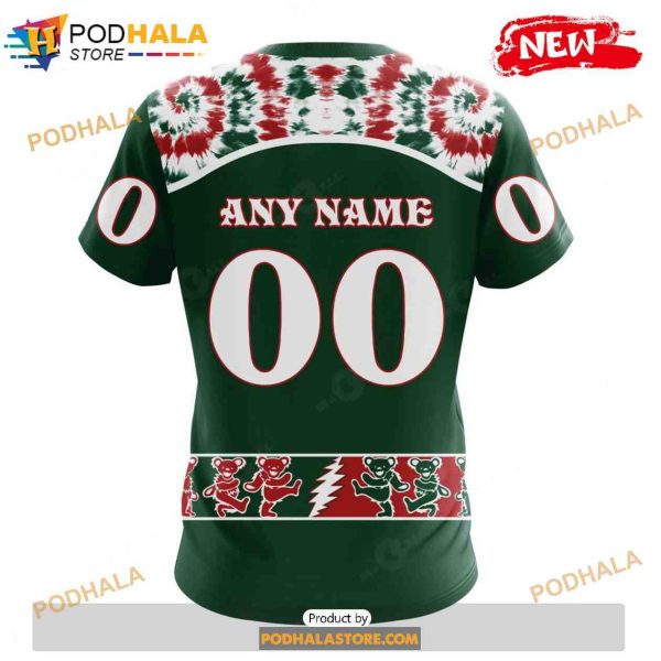 Personalized NHL Minnesota Wild Grateful Dead Design Shirt 3D Hoodie