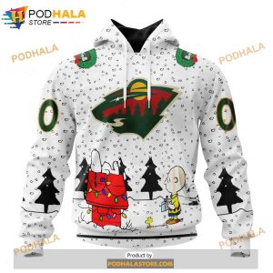 Personalized NHL Minnesota Wild Peanuts Snoopy Design Shirt 3D Hoodie 1