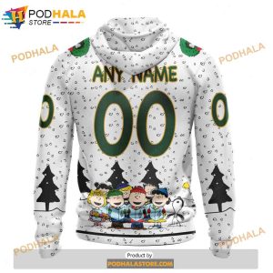Personalized NHL Minnesota Wild Peanuts Snoopy Design Shirt 3D Hoodie 2