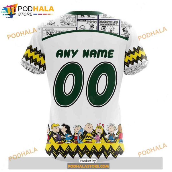 Personalized NHL Minnesota Wild Peanuts Snoopy Design Shirt 3D Hoodie