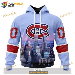 Personalized NHL Montreal Canadiens Design With City Skyline Shirt 3D Hoodie 1