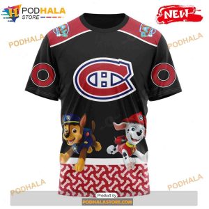 Personalized NHL Montreal Canadiens Paw Patrol Design Shirt 3D Hoodie 3