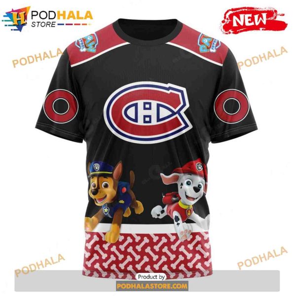 Personalized NHL Montreal Canadiens Paw Patrol Design Shirt 3D Hoodie