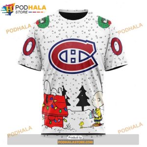 Personalized NHL Montreal Canadiens Peanuts Snoopy Design Shirt 3D Hoodie 3