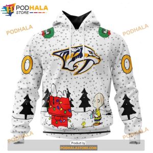 Personalized NHL Nashville Predators Peanuts Snoopy Design Shirt 3D Hoodie 1