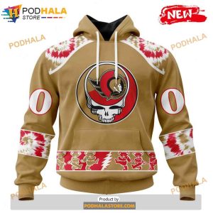 Personalized NHL Ottawa Senators Grateful Dead Design Shirt 3D Hoodie 1
