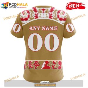 Personalized NHL Ottawa Senators Grateful Dead Design Shirt 3D Hoodie 4