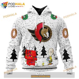 Personalized NHL Ottawa Senators Peanuts Snoopy Design Shirt 3D Hoodie 1 1