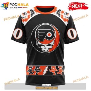 Personalized NHL Philadelphia Flyers Grateful Dead Design Shirt 3D Hoodie 3