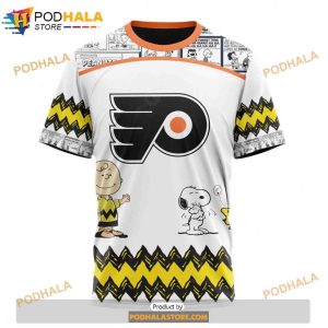 Personalized NHL Philadelphia Flyers Peanuts Snoopy Design Shirt 3D Hoodie 3 1
