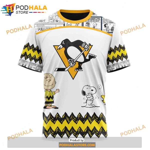 Personalized NHL Pittsburgh Penguins Peanuts Snoopy Design Shirt 3D Hoodie Gift