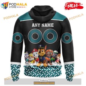 Personalized NHL San Jose Sharks Paw Patrol Design Shirt 3D Hoodie 2