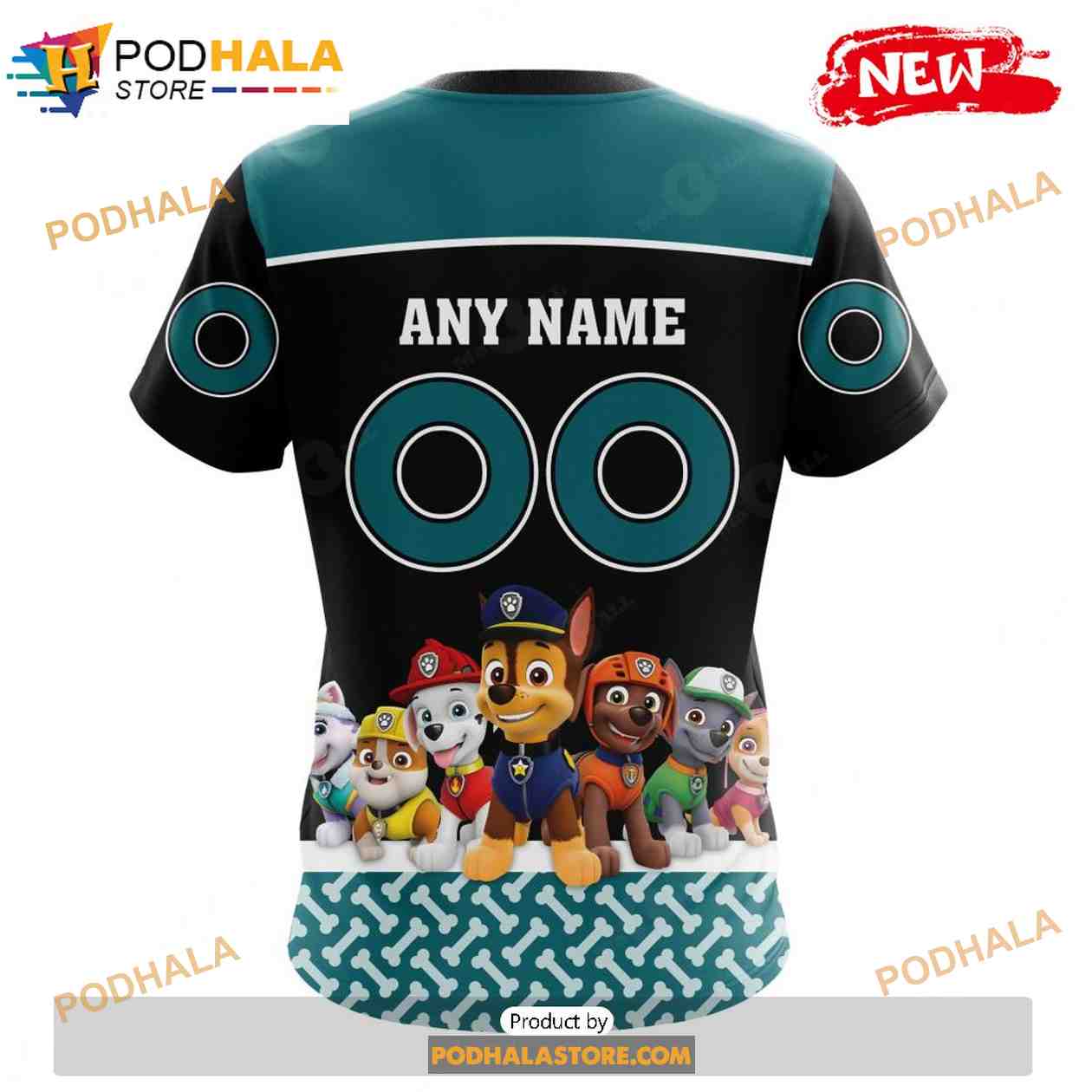 Personalized NHL San Jose Sharks Paw Patrol Design Shirt 3D Hoodie Personalized NHL San Jose Sharks Paw Patrol Design Shirt 3D Hoodie