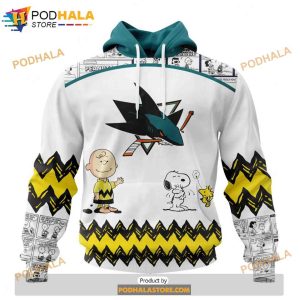 Personalized NHL San Jose Sharks Peanuts Snoopy Design Shirt 3D Hoodie 1 1