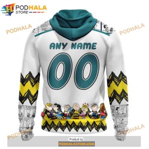 Personalized NHL San Jose Sharks Peanuts Snoopy Design Shirt 3D Hoodie 2 1