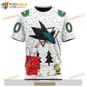 Personalized NHL San Jose Sharks Peanuts Snoopy Design Shirt 3D Hoodie 3