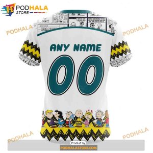 Personalized NHL San Jose Sharks Peanuts Snoopy Design Shirt 3D Hoodie 4 1