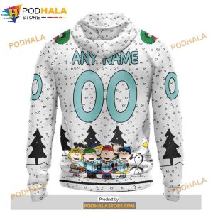 Personalized NHL Seattle Kraken Peanuts Snoopy Design Shirt 3D Hoodie 2 1