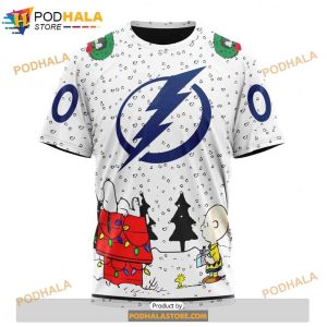 Personalized NHL Tampa Bay Lightning Peanuts Snoopy Design Shirt 3D Hoodie 3