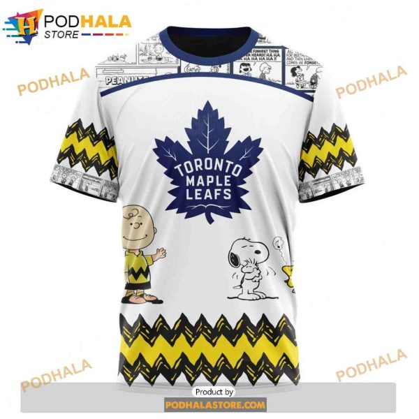 Personalized NHL Toronto Maple Leafs Peanuts Snoopy Design Shirt 3D Hoodie Gift