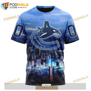 Personalized NHL Vancouver Canucks Design With City Skyline Shirt 3D Hoodie 3