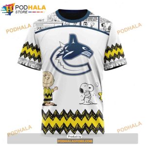 Personalized NHL Vancouver Canucks Peanuts Snoopy Design Shirt 3D Hoodie Gift 3