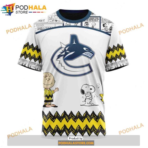Personalized NHL Vancouver Canucks Peanuts Snoopy Design Shirt 3D Hoodie Gift