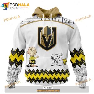 Personalized NHL Vegas Golden Knights Peanuts Snoopy Design Shirt 3D Hoodie 1