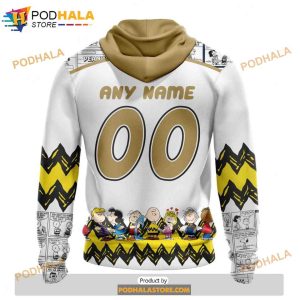 Personalized NHL Vegas Golden Knights Peanuts Snoopy Design Shirt 3D Hoodie 2