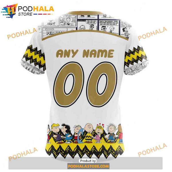 Personalized NHL Vegas Golden Knights Peanuts Snoopy Design Shirt 3D Hoodie