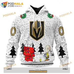Personalized NHL Vegas Golden Knights Peanuts Snoopy Shirt 3D Hoodie 1