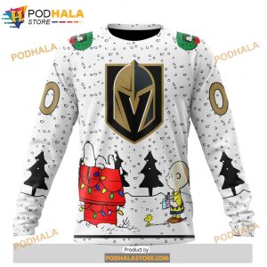 Personalized NHL Vegas Golden Knights Peanuts Snoopy Shirt 3D Hoodie 3