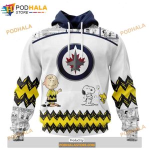 Personalized NHL Winnipeg Jets Peanuts Snoopy Design Shirt 3D Hoodie 1 1